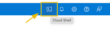Azure Portal Cloud Shell button.