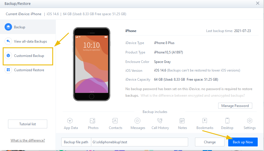 A summary view of the iPhone in 3UTools.