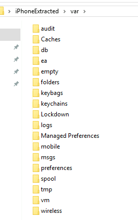 Viewing the extracted filesystem in Windows Explorer