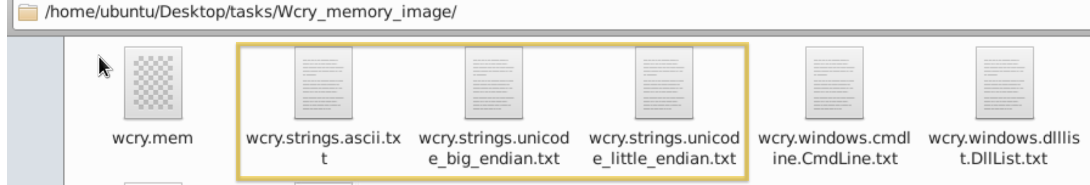 This image shows the desired output when you run the command as per instructions. You should have at least three text files generated from running the command.