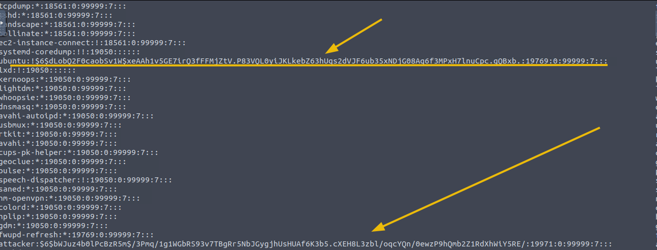 /etc/shadow content