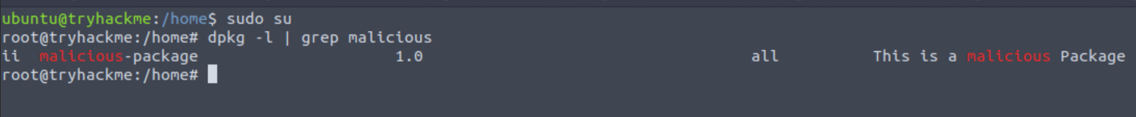 Searching for suspicious DEBIAN package