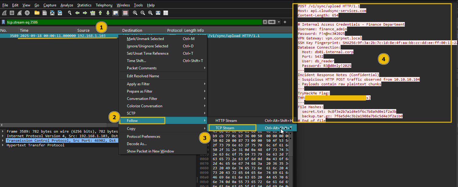 wireshark showing http traffic