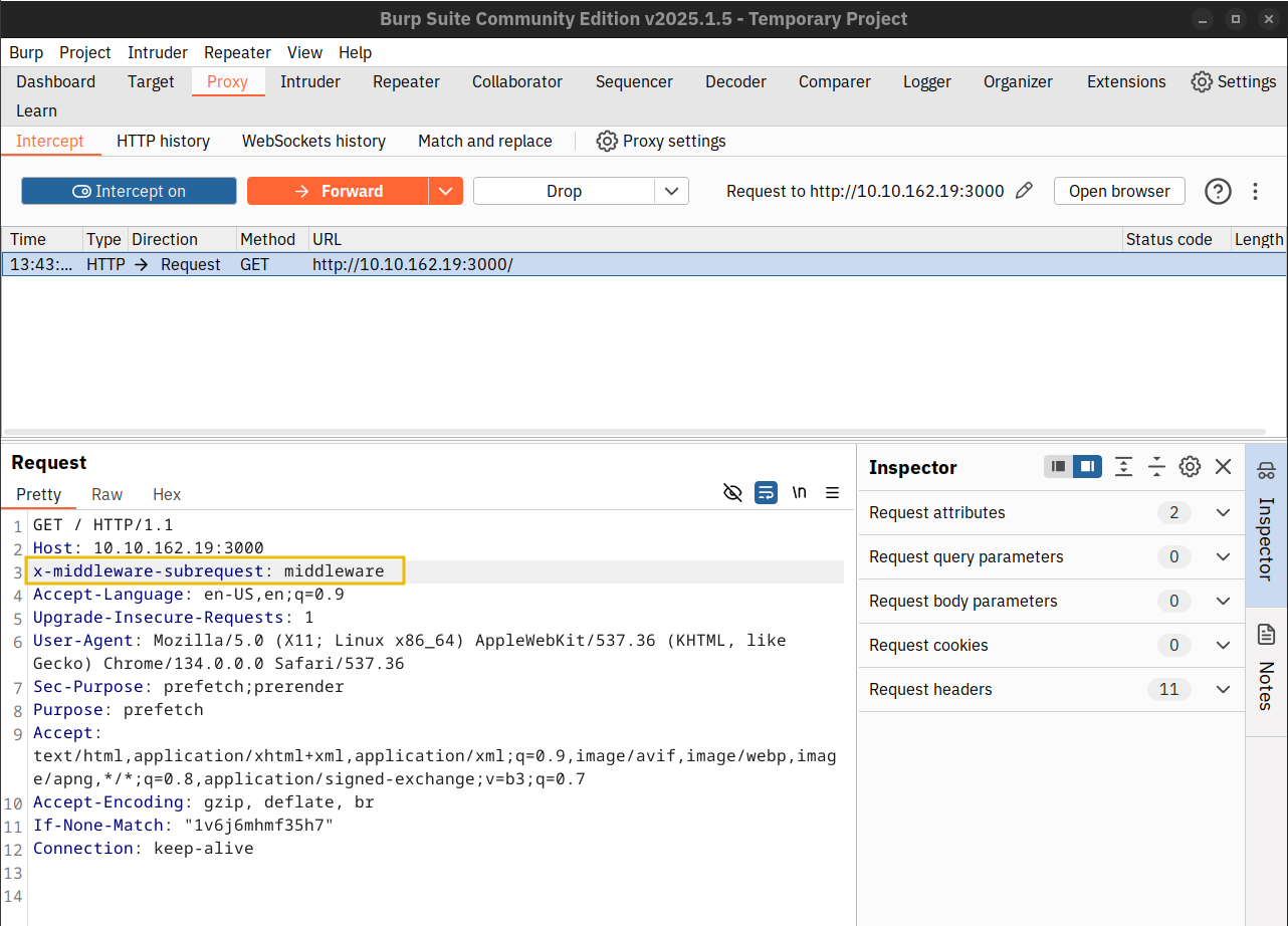Manipulating the HTTP headers to exploit the vulnerability.