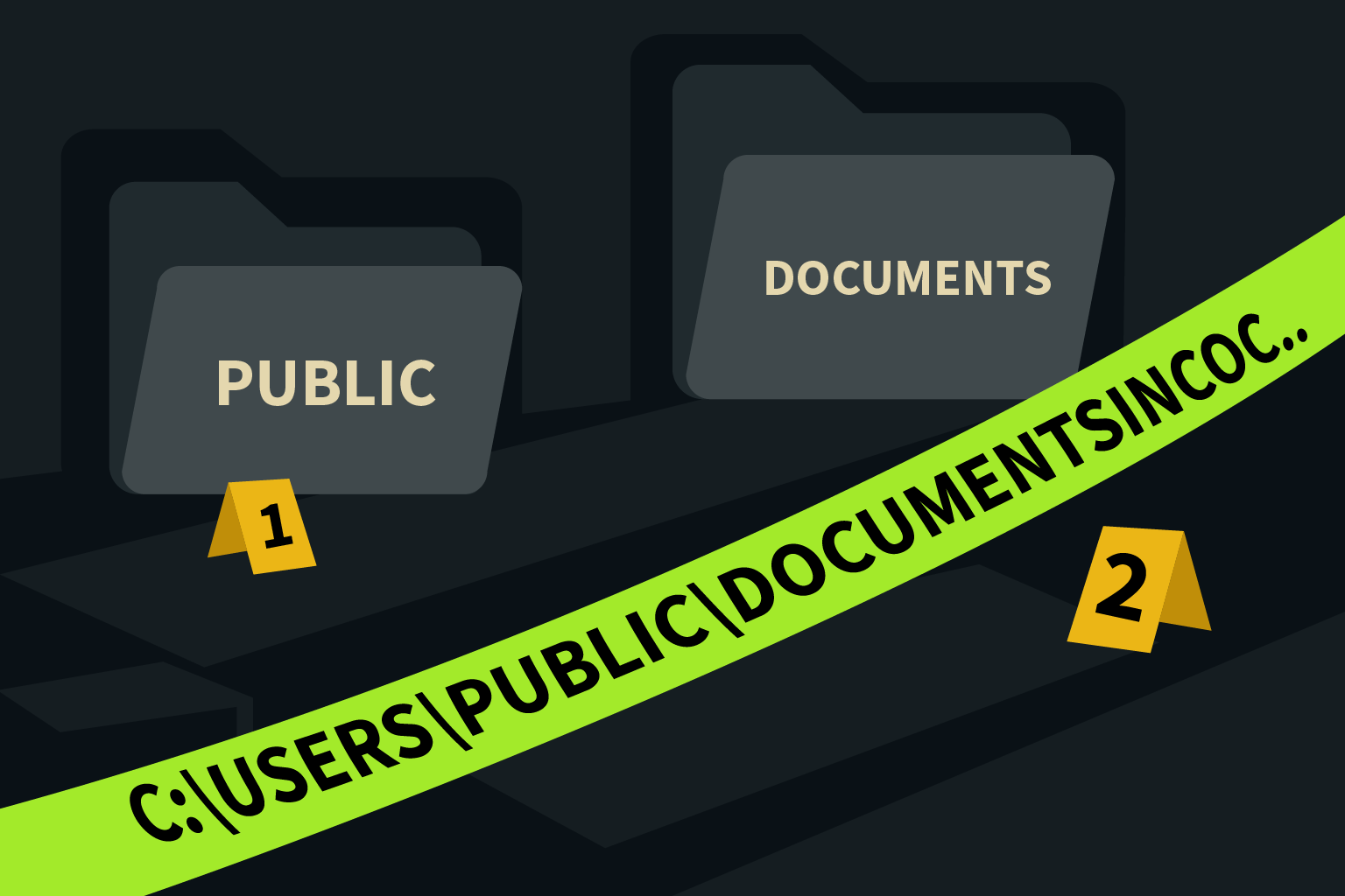 File folders as a crime scene.
