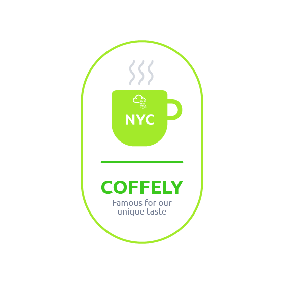 The logo of a fictitious coffee company named Coffely.