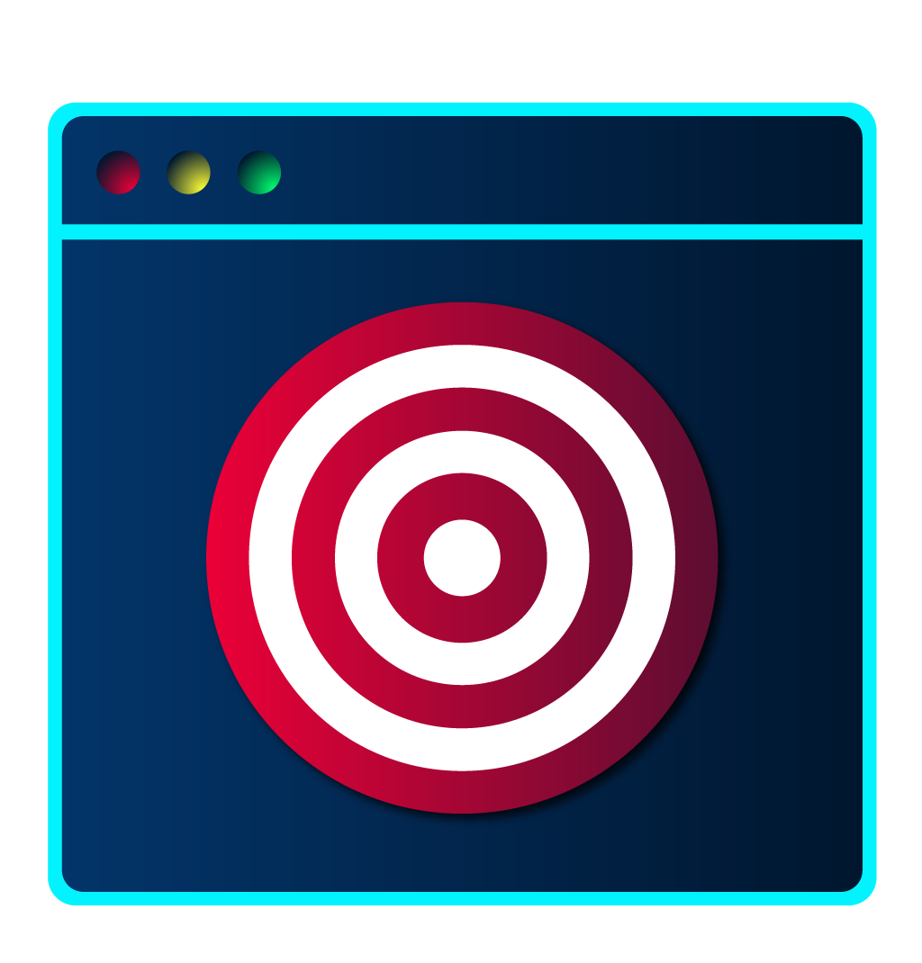 Application window with a target on it