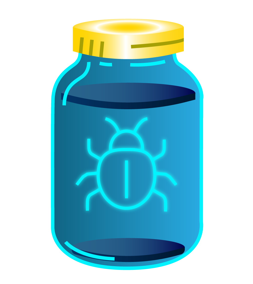 A bug in a mason jar, representing containment