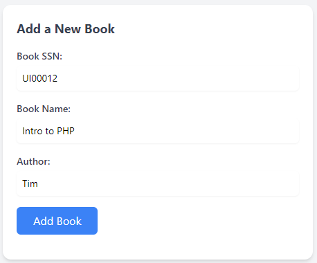 adding a new book in database