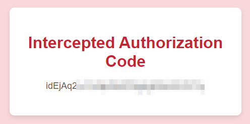 screen to show intercepted code