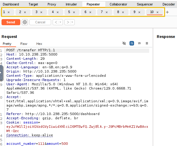 duplicate requests in Burp suite