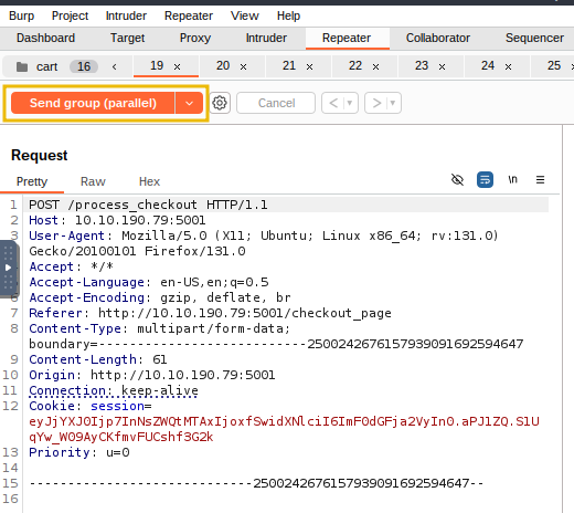 Response after sending successful requests.