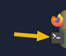 Screenshot showing terminal button