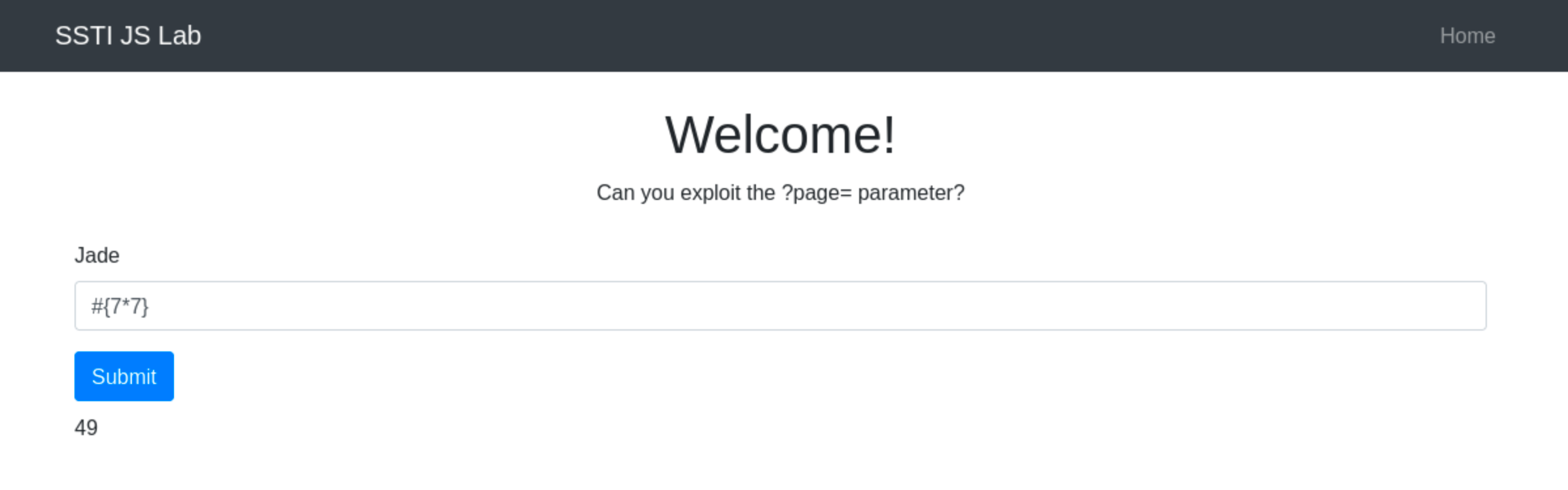 Output is 49 using the above payload