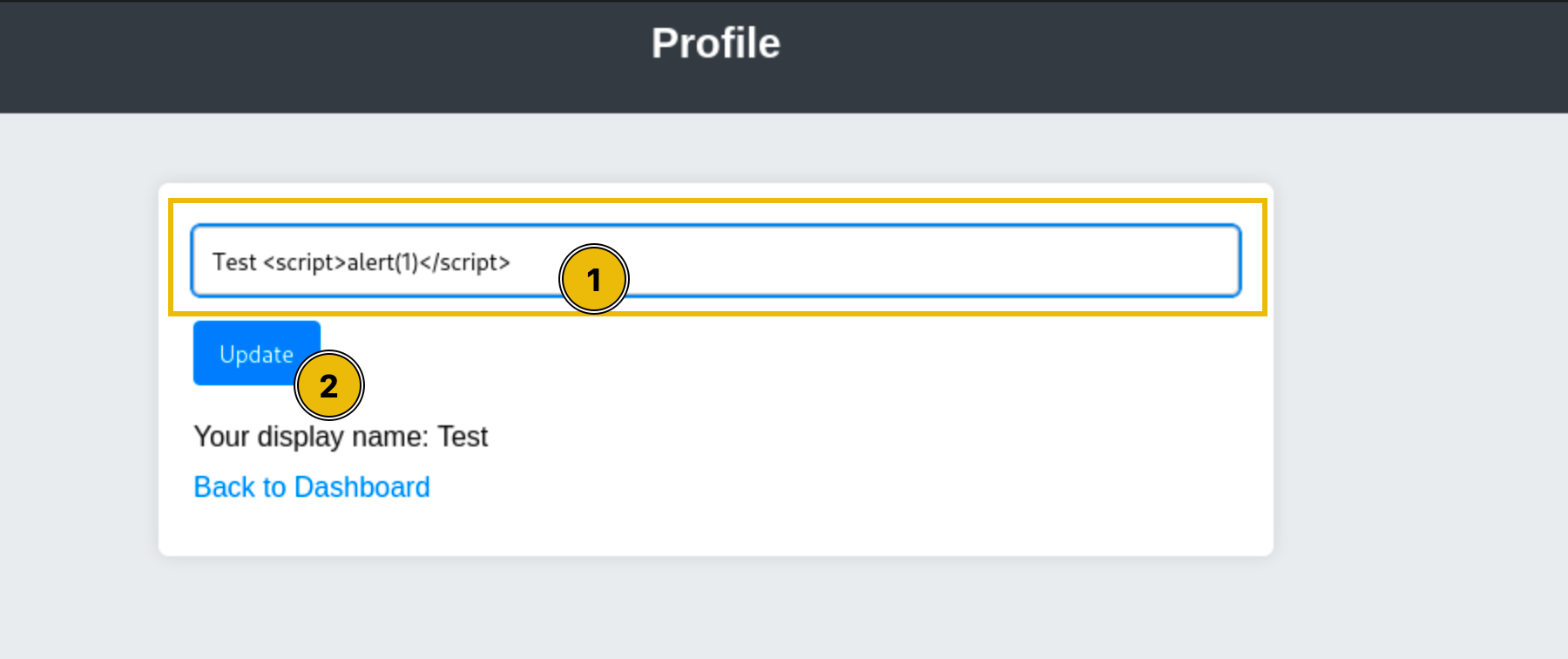 Updating the profile of testuser