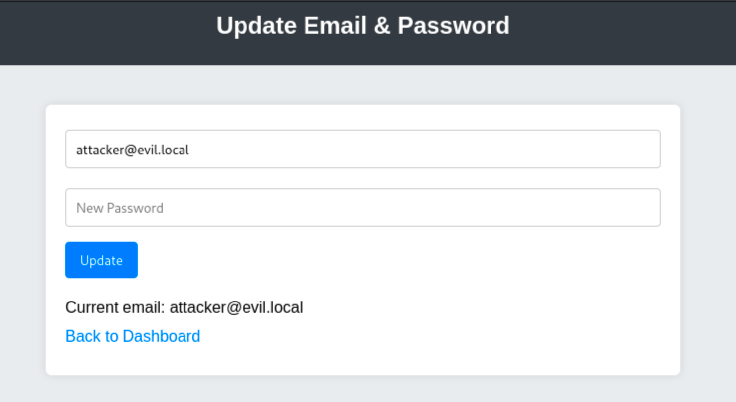 Edit profile page loading the xss payload